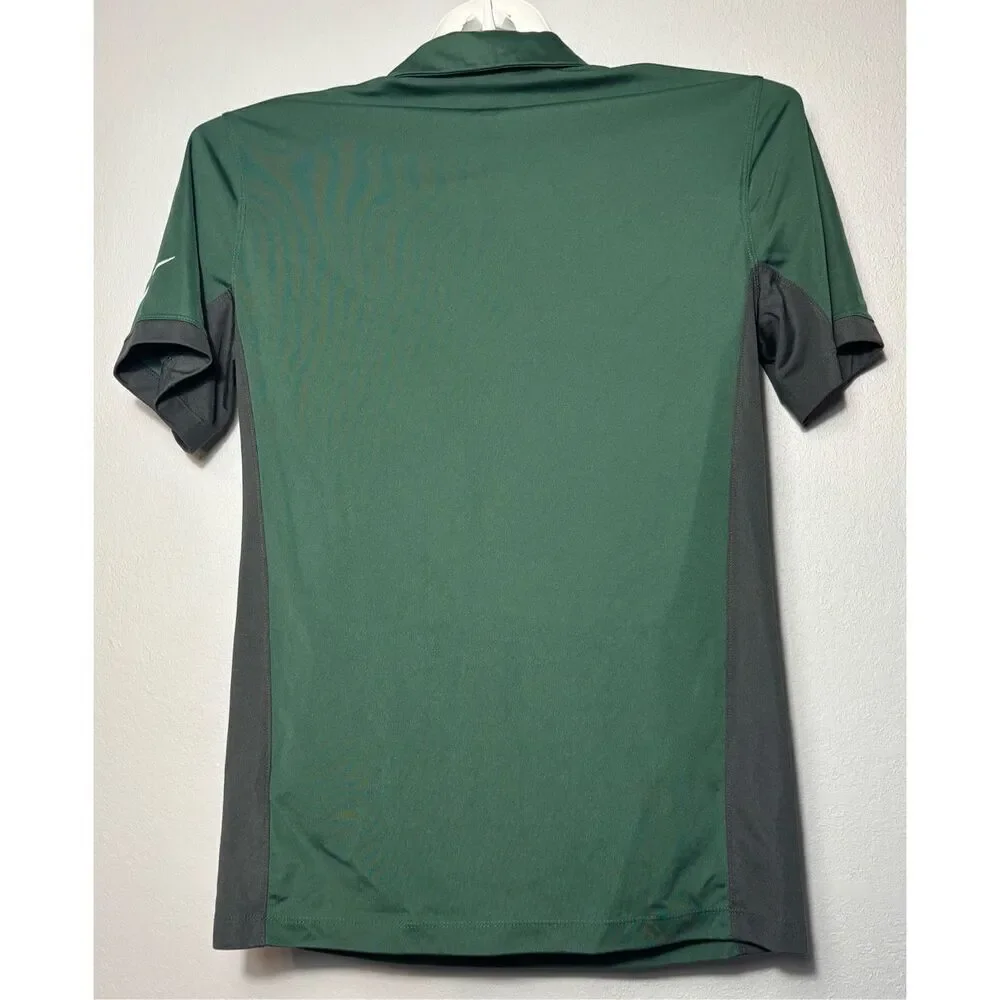 Green Bay Packers Shirt Nike Mens Polo Retro Logo Dri-Fit Green Small